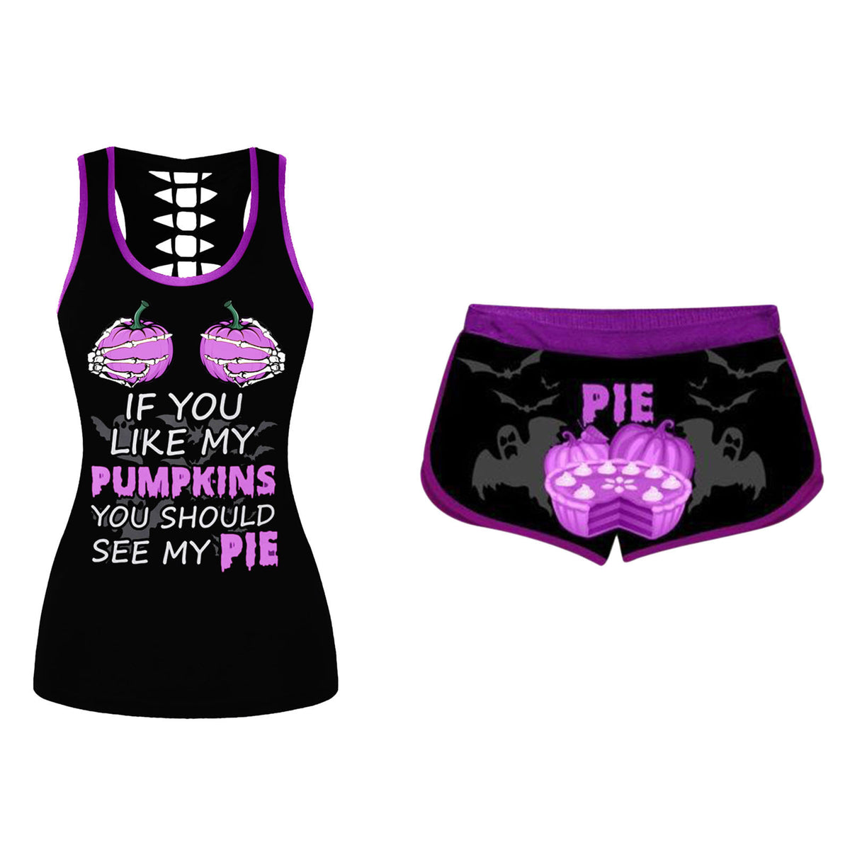 Halloween Sleeveless Tank Top Set