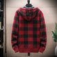 2022 Autumn Men's Cardigan Knitted Sweater Coat Grid Jacket