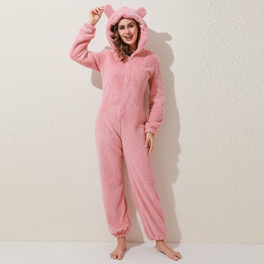 Winter Warm Pyjamas Women Onesies Fluffy Fleece Jumpsuits