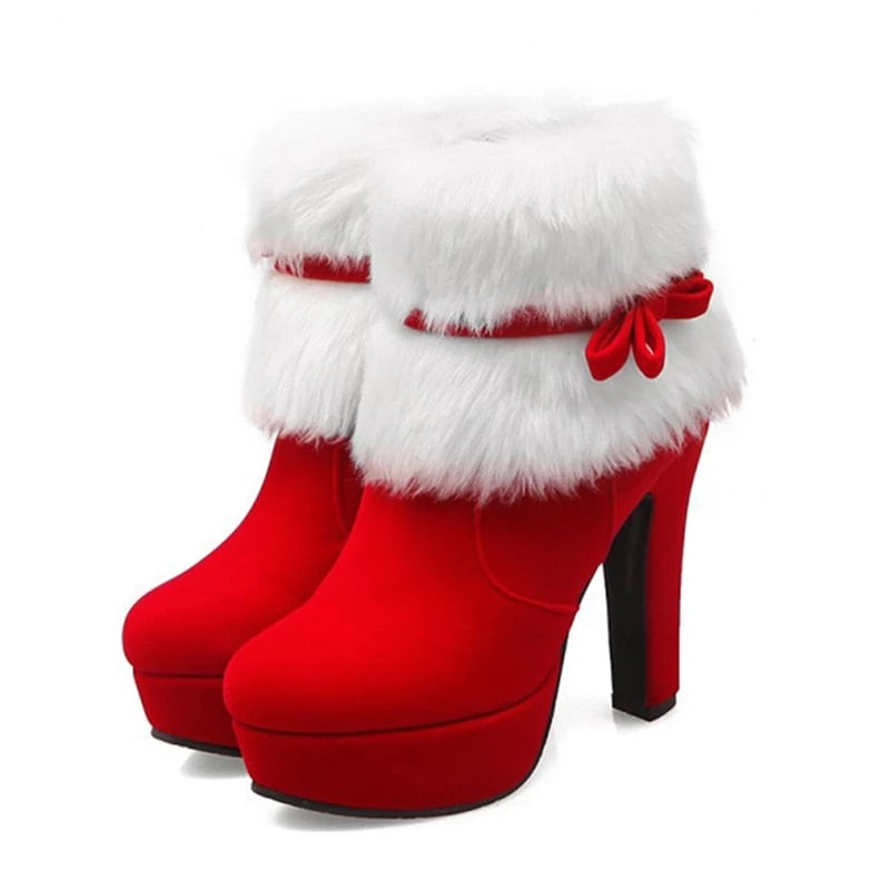 Winter Women Boots Christmas Ankle Boots