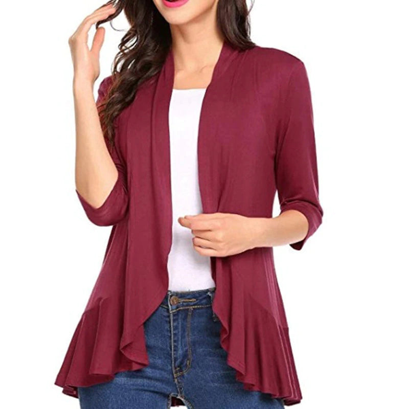 Women's Casual Lightweight Open Front Long Sleeve Cardigans