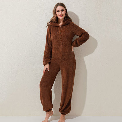 Winter Warm Pyjamas Women Onesies Fluffy Fleece Jumpsuits