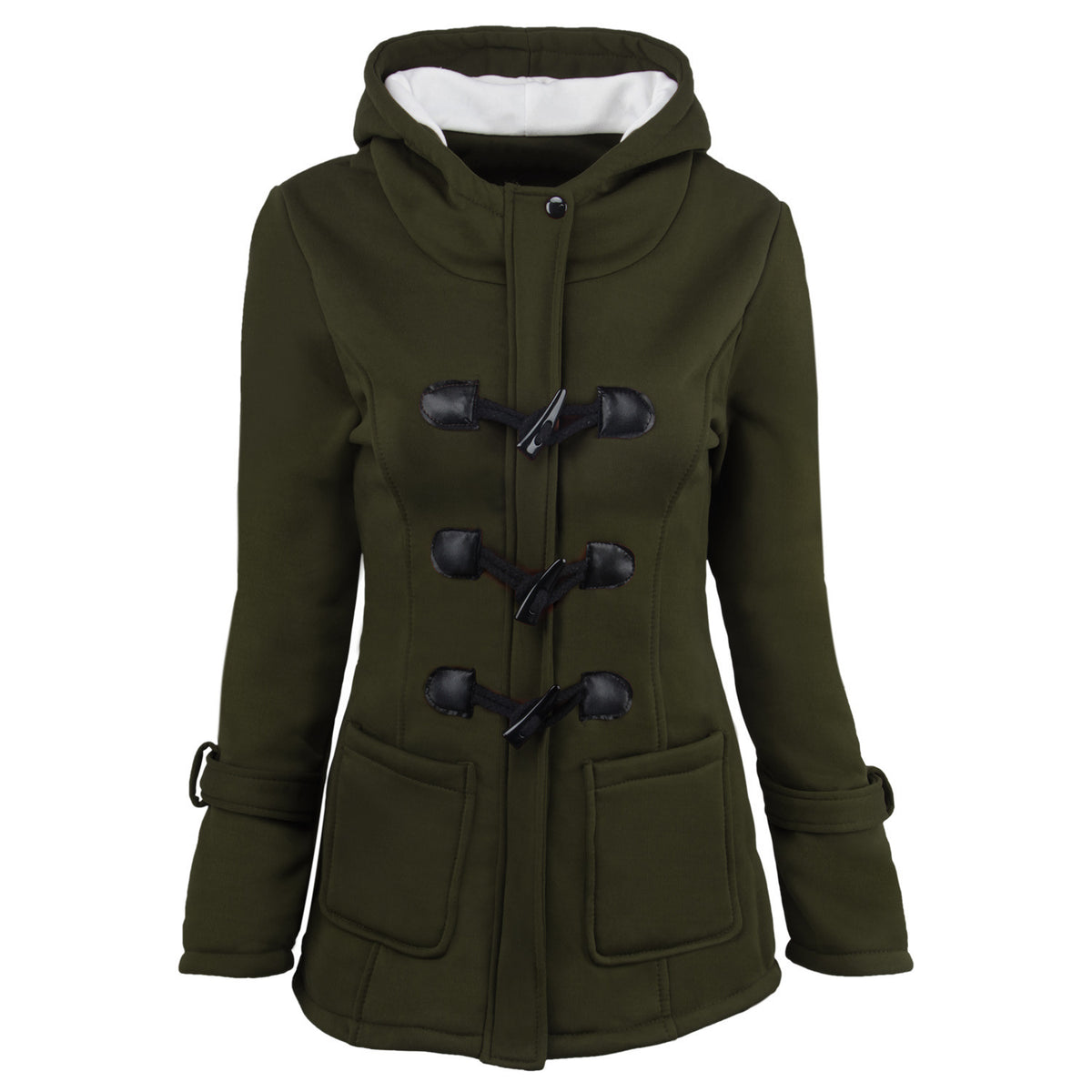 Casual Warm Plush Lined Hooded Jacket Coat