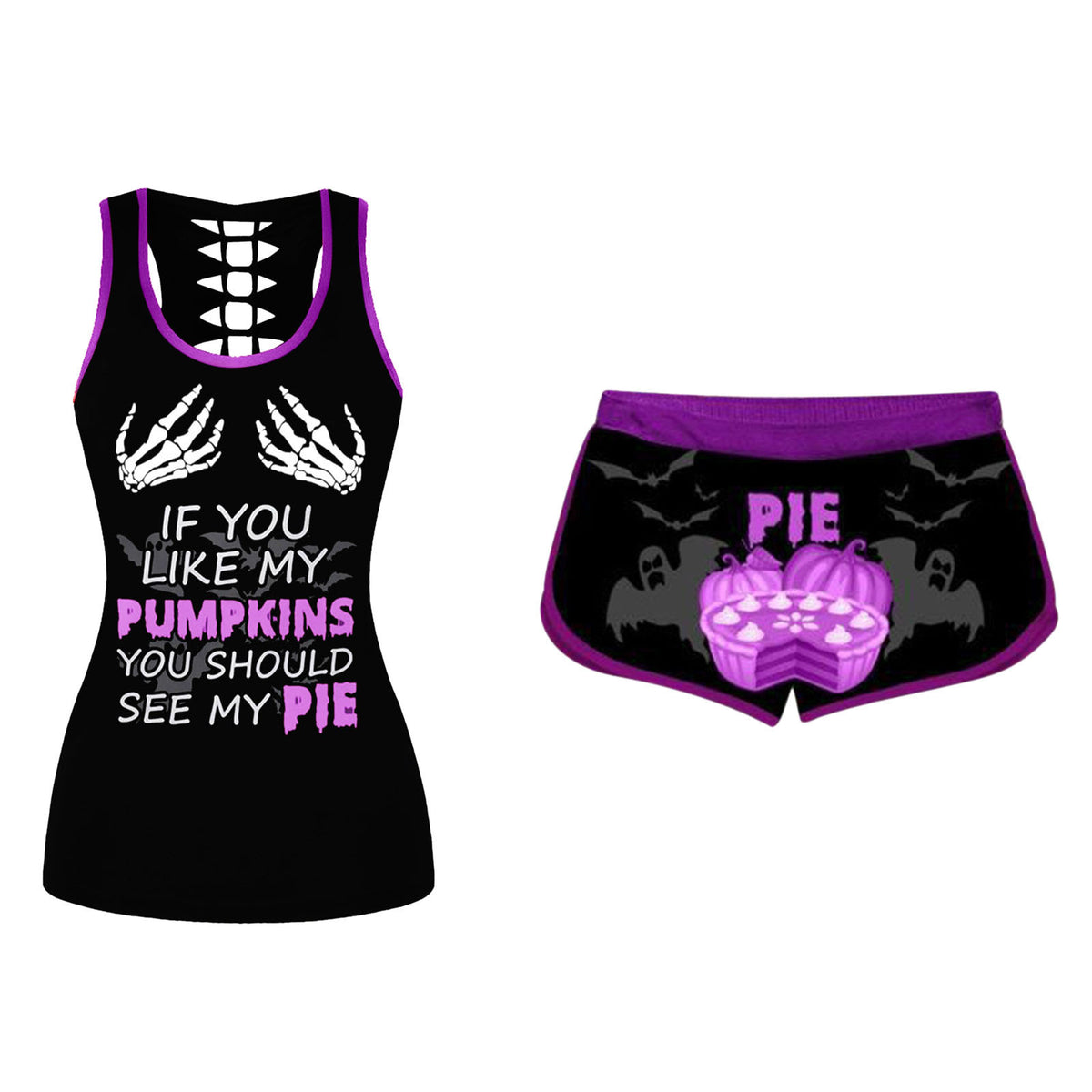 Halloween Sleeveless Tank Top Set