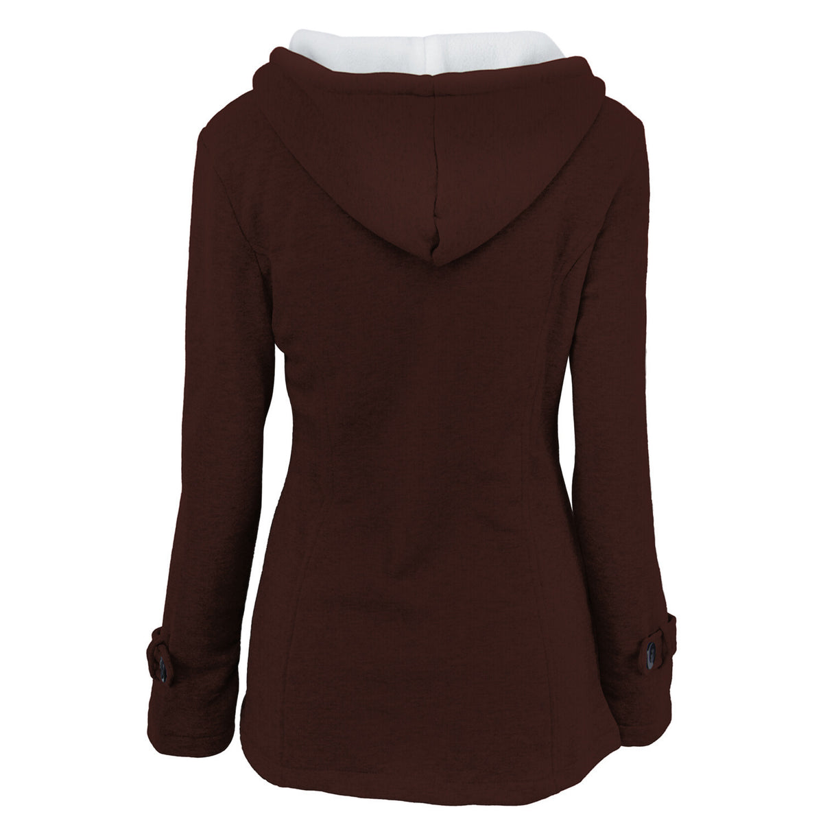Casual Warm Plush Lined Hooded Jacket Coat