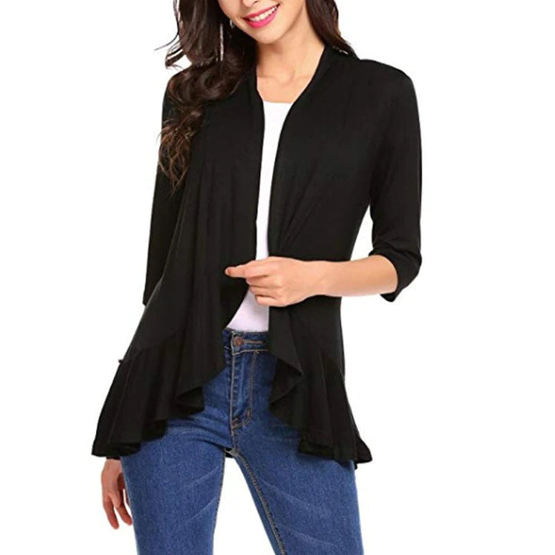 Women's Casual Lightweight Open Front Long Sleeve Cardigans
