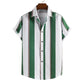 2022 Printed Striped Male Casual Short Sleeve