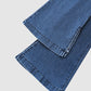 Split Hem Ripped Pocket Detail High Waist Flare Jeans