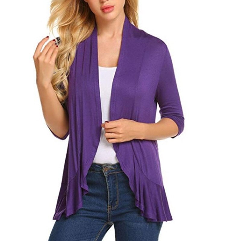Women's Casual Lightweight Open Front Long Sleeve Cardigans