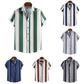 2022 Printed Striped Male Casual Short Sleeve