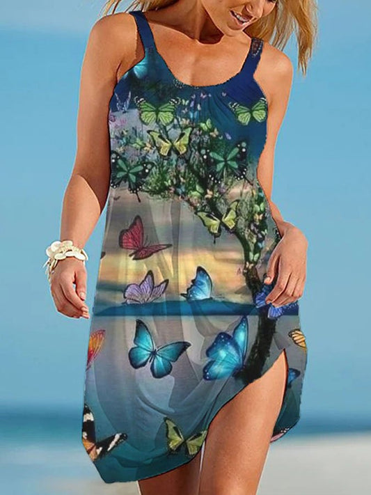 Summer Casual Print Camisole Dress