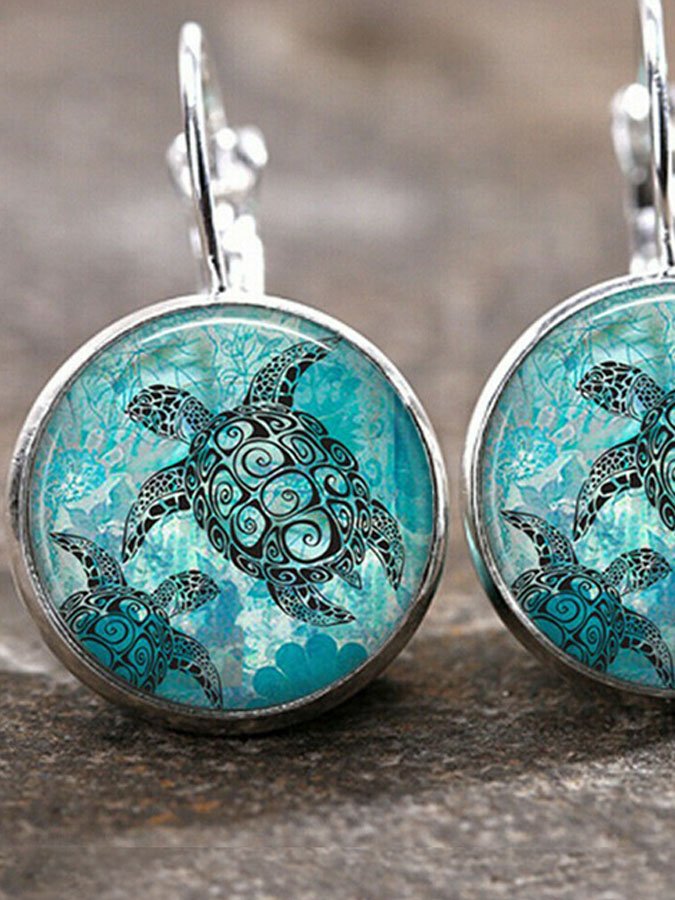 Turtle Pattern Creative Earrings