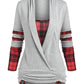 Women's Plaid Stitching Long Sleeve Sweatshirt