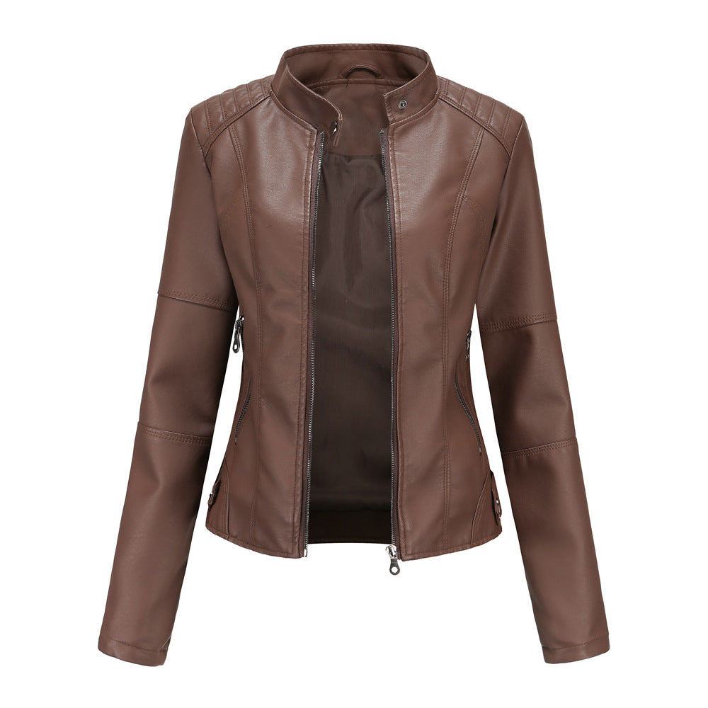 Washed PU Leather Jacket