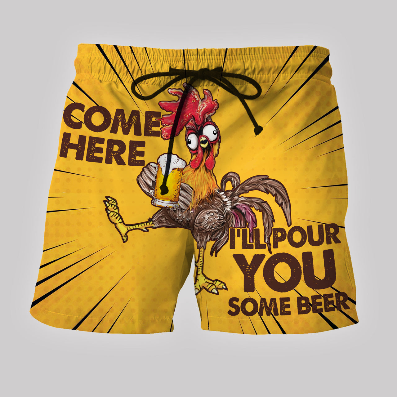 Come Here I'll Pour You Some Beer Custom Beach Shorts - Swim Trunks