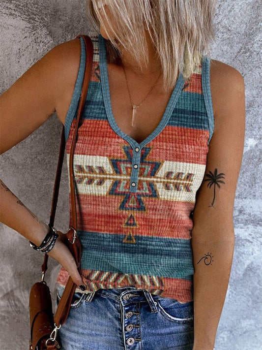 Western Print Vest