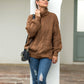 Thick Thread Twist Loose Turtleneck Women's Pullover Sweater