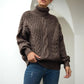 Thick Thread Twist Loose Turtleneck Women's Pullover Sweater