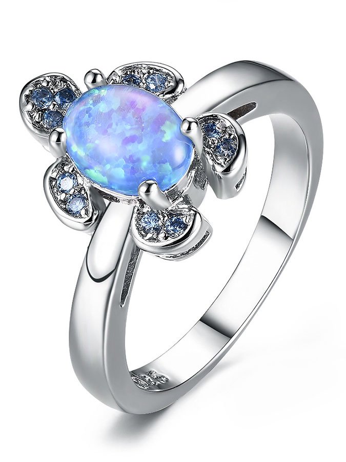 Blue Diamond Turtle Ring