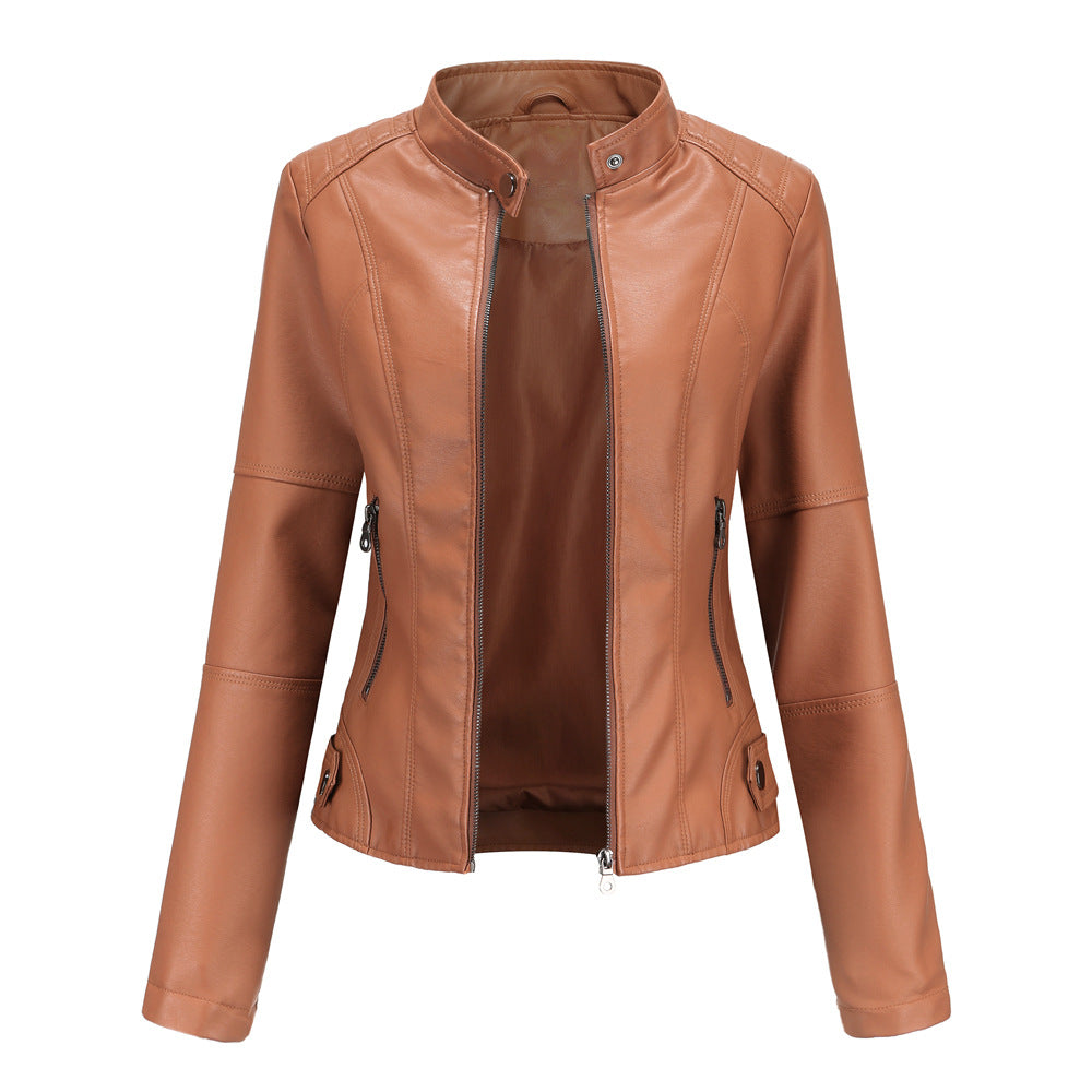 Washed PU Leather Jacket