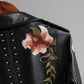 Floral Leather Jacket