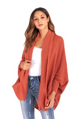 Bat sleeve knit cardigan sweater coat top