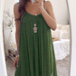 Solid Color Pleated Hem Chiffon Dress