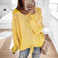 Eyelet Lace-up Knitt Casual Sweater