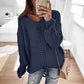 Eyelet Lace-up Knitt Casual Sweater