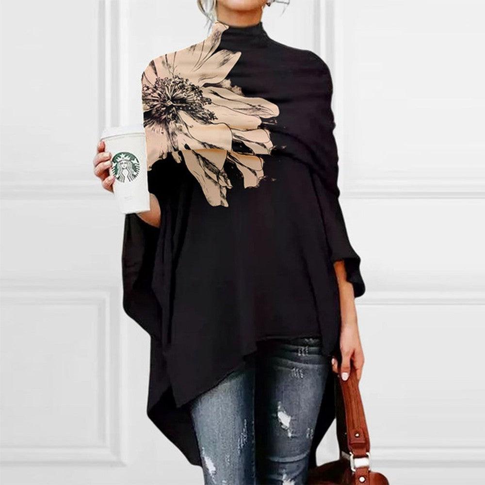 Modern Print High Neck Top