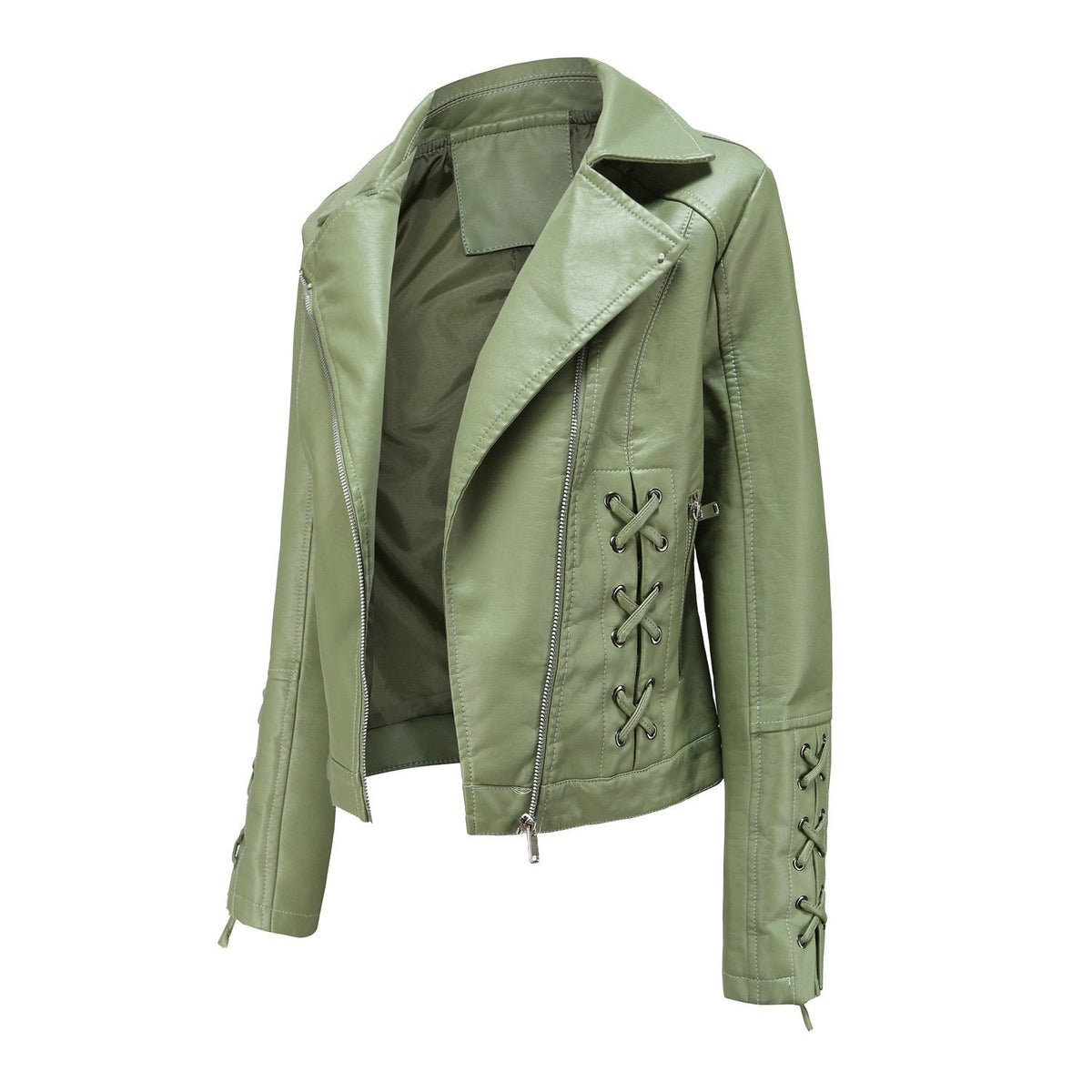 Women's Plush Leather Jacket