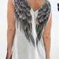 Angel Wings on Back V-neck T-shirt