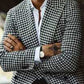 Men's All-match Slim-fit Plaid Casual Suit