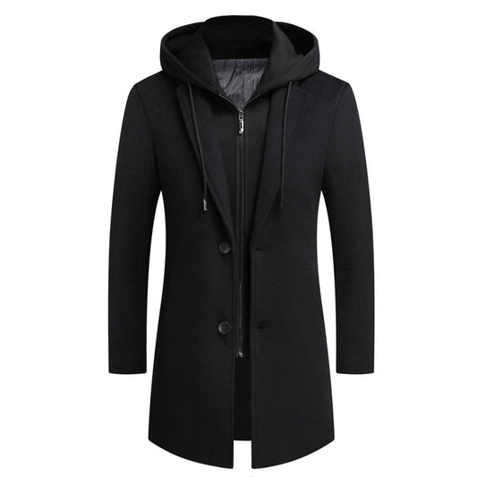 Mid-Length Woolen Coat