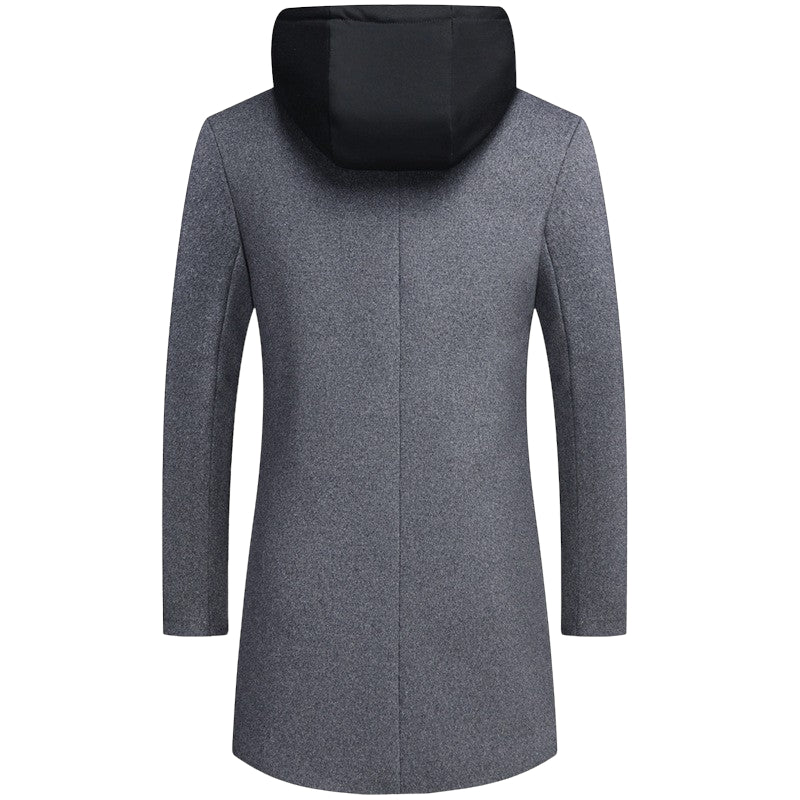 Mid-Length Woolen Coat