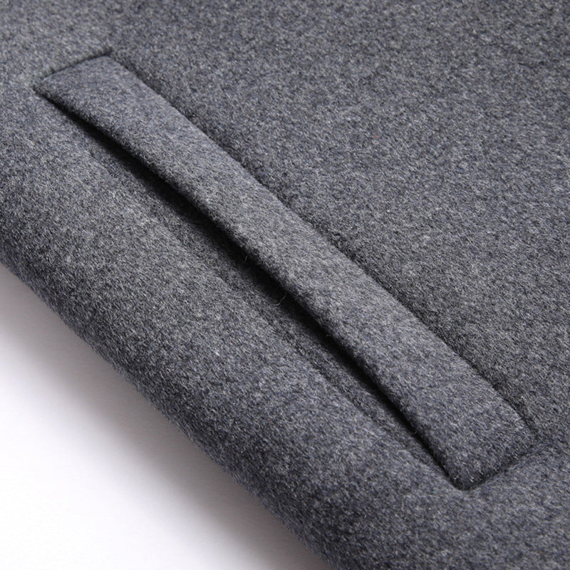 Mid-Length Woolen Coat