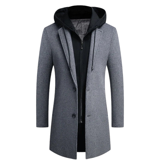 Mid-Length Woolen Coat