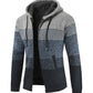 Contrast Color Hooded Trendy Zip Cardigans