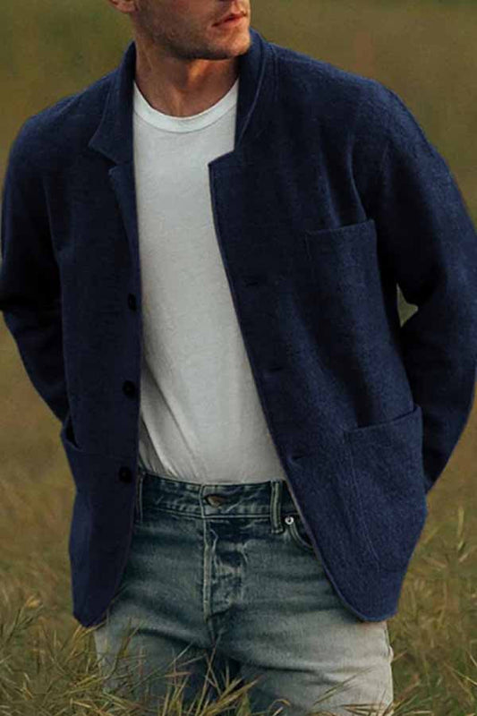 Men's Solid Color Casual Jacket