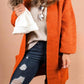 Women's Happy Fall Lantern Sleeves Loose Cardigan