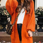 Women's Happy Fall Lantern Sleeves Loose Cardigan