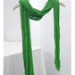 Women's small size pleated cotton and linen silk scarf