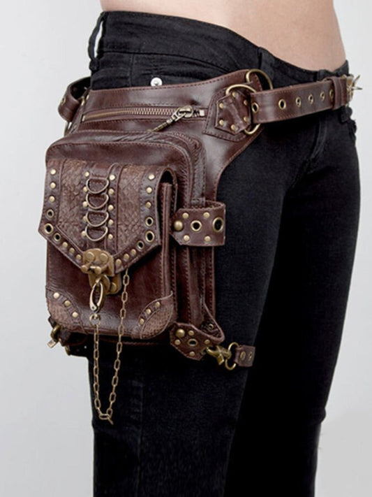 Women's retro leather messenger bag belt bag