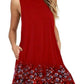 Round Neck Sleeveless Print Dress