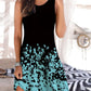 Printed round neck sleeveless dress