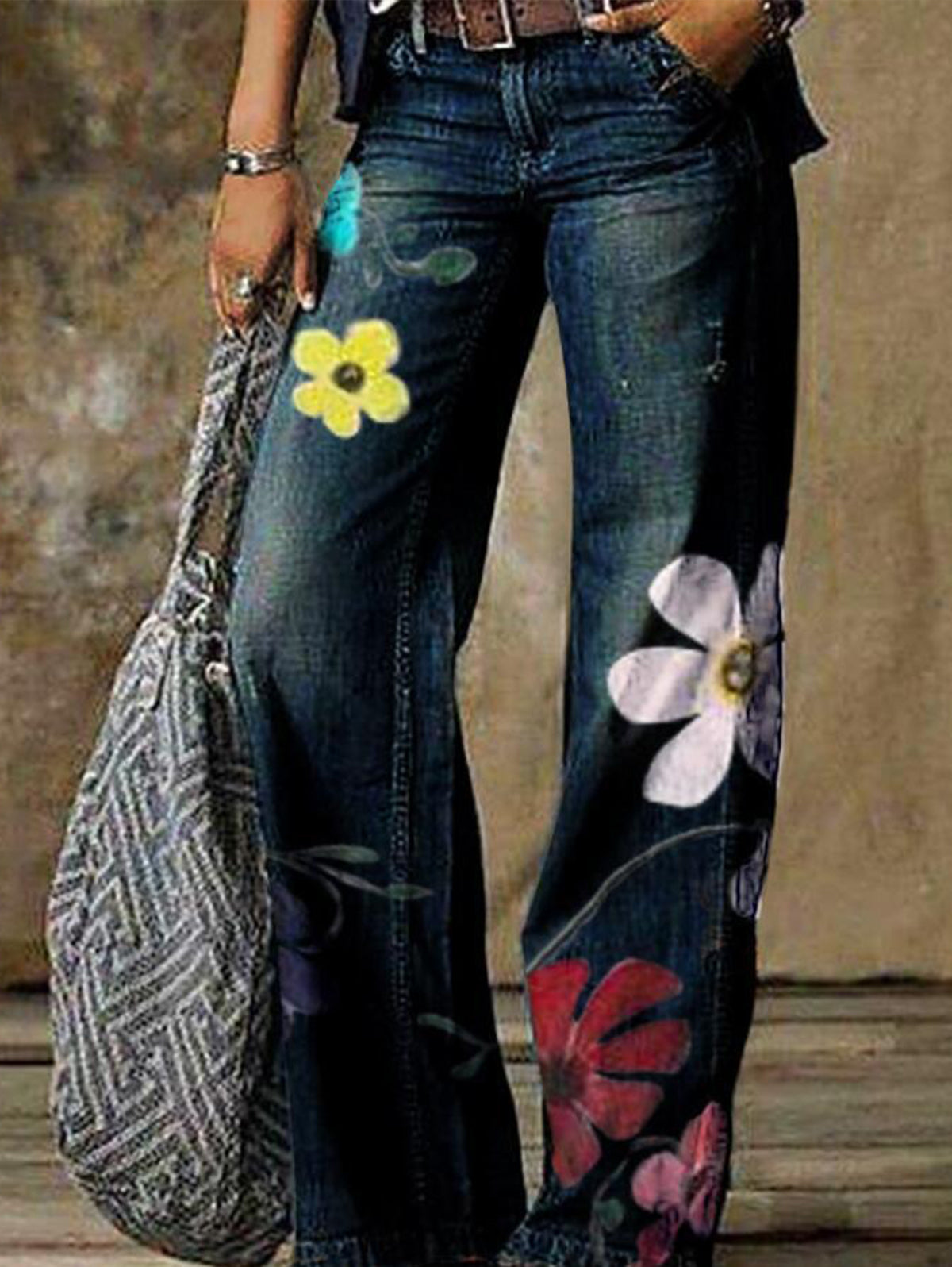 Floral Wide Leg JeansFloral Wide Leg Jeans