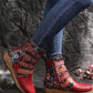 Zip Side Geo Pattern  Ethnic Boots