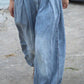 Floral Pattern Wide Leg Elastic Pants