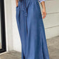 Elegant Tie High Waisted Wide-leg Pants