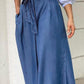Elegant Tie High Waisted Wide-leg Pants